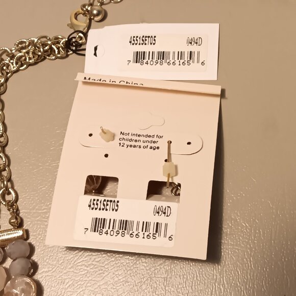 Ava Renee women's matching set multi-color multi-layer necklace & earrings - NWT - Picture 7 of 11